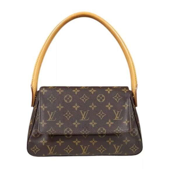 LOUIS VUITTON Shoulder Bag M51147 Monogram canvas Monogram Mini looping used - Picture 1 of 10